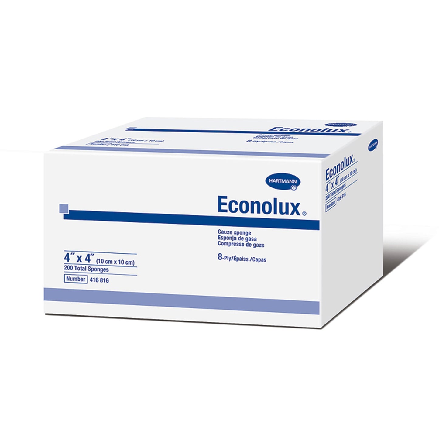 Econolux® Gauze Sponge, 4 x 4 Inch, 8-Ply 416816