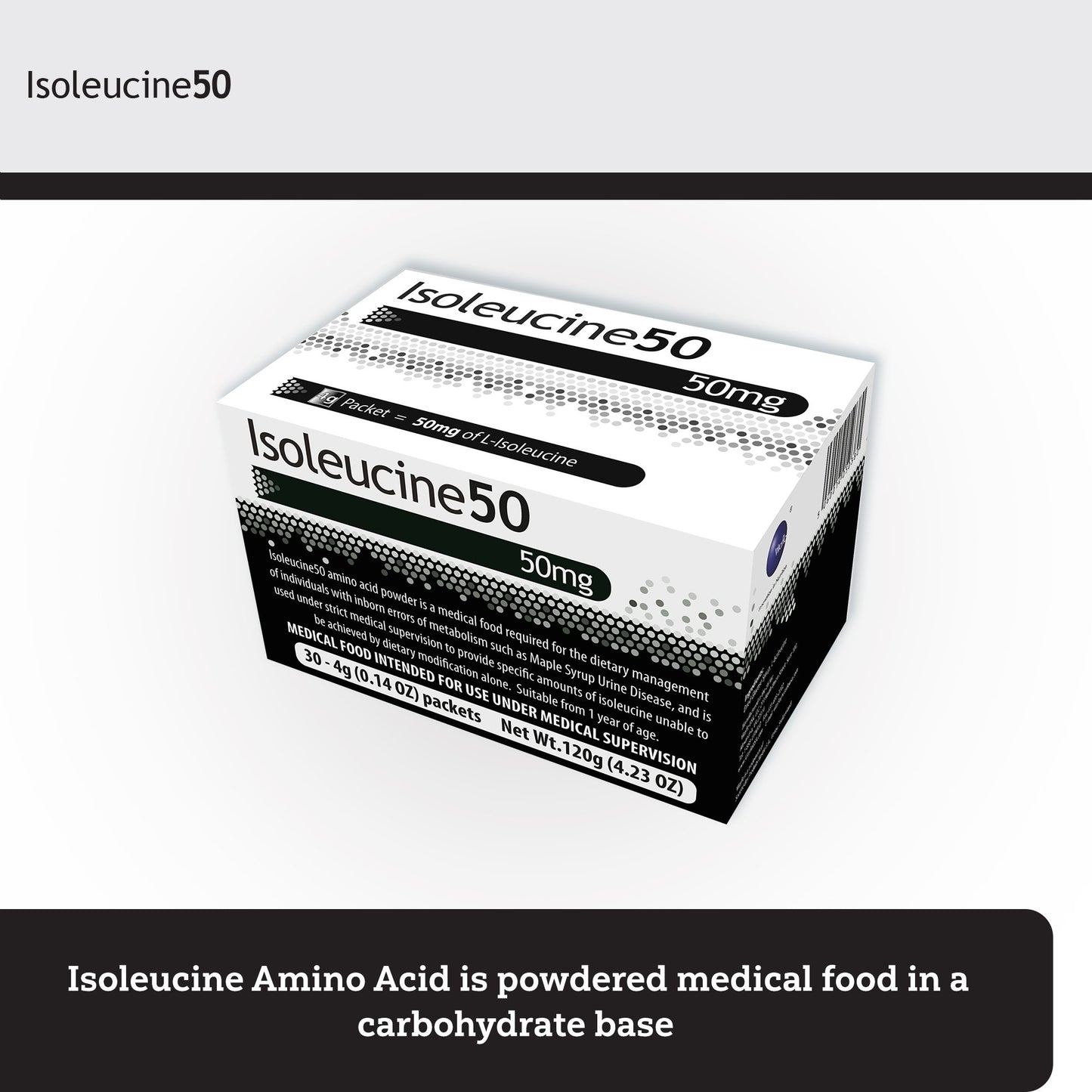 Isoleucine50 Medical Food for use in the Dietary Management of MSUD 812539021001