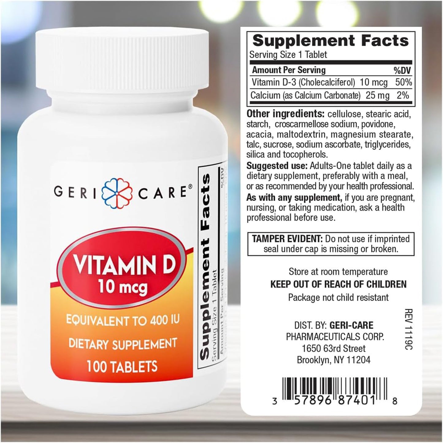Geri-Care® Vitamin D-3 Supplement 874-01-GCP