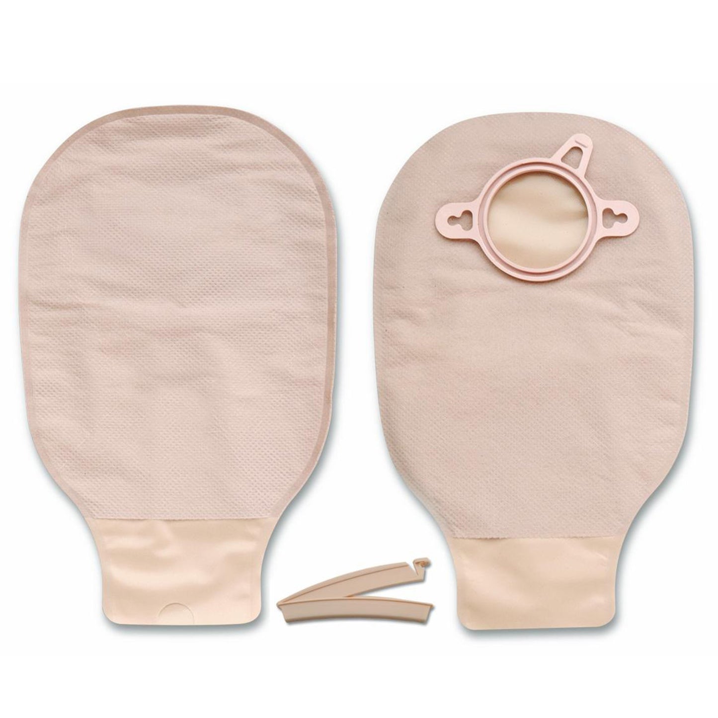 New Image™ 18203 Beige Colostomy Pouch, Pre-cut to Fit 57 mm Stomas, Red Match 18203