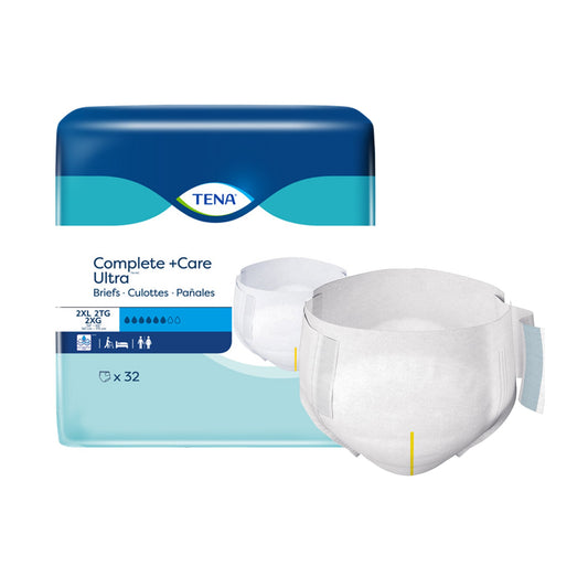 Unisex Adult Incontinence Brief TENA Complete + Care Ultra™ 2X-Large Disposable Moderate Absorbency - 61092