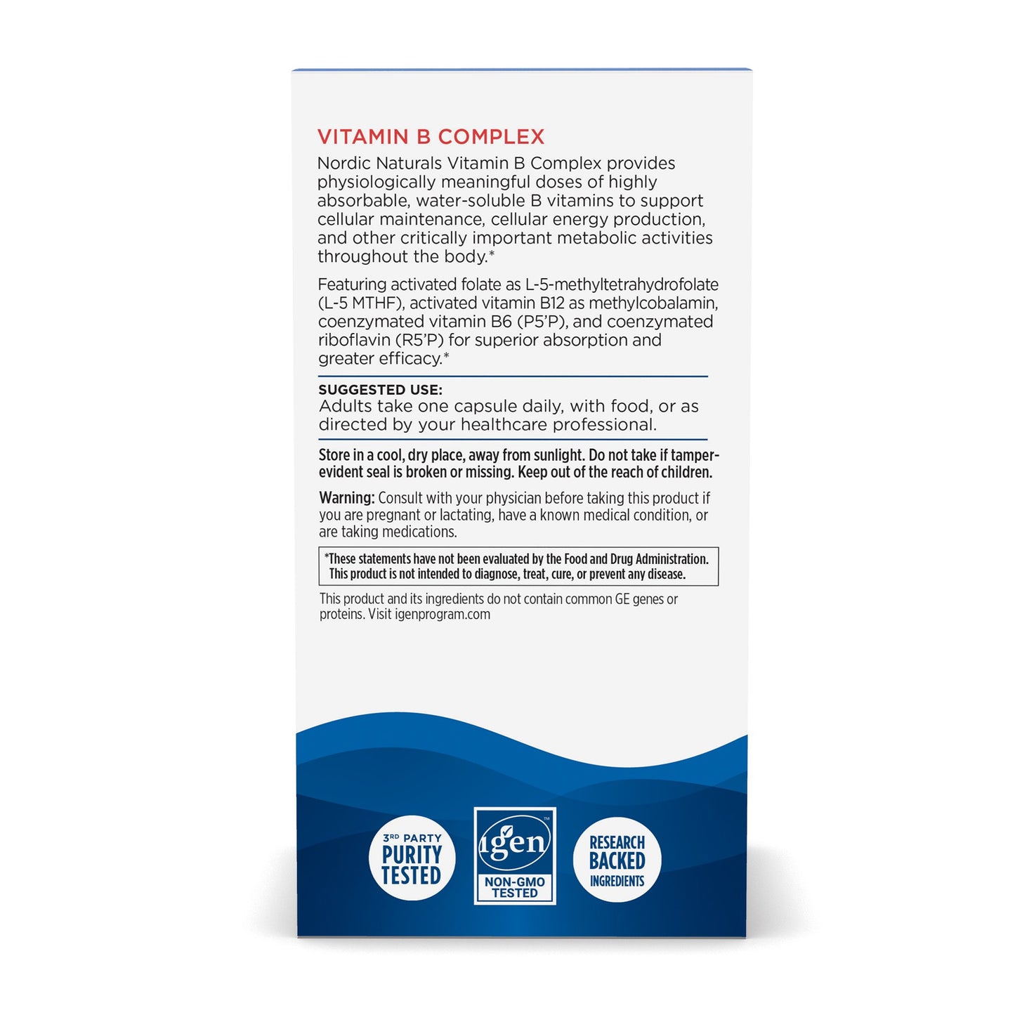 Nordic Naturals® Vitamin B Complex Dietary Supplement 1531