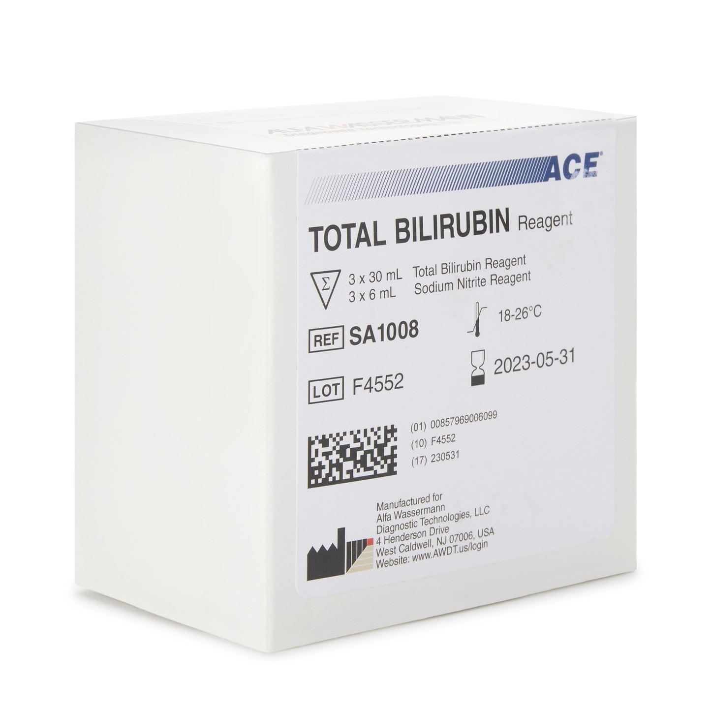 Ace® General Chemistry Reagent for Total Bilirubin test SA1008