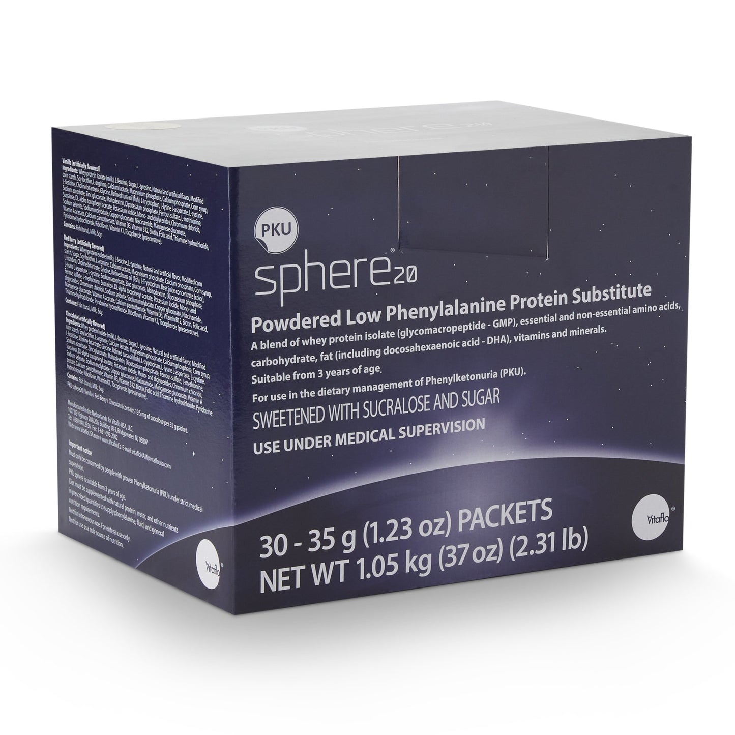 PKU sphere™ 20 Vanilla GMP-Based Formula for use in Dietary Management of PKU 812539021124