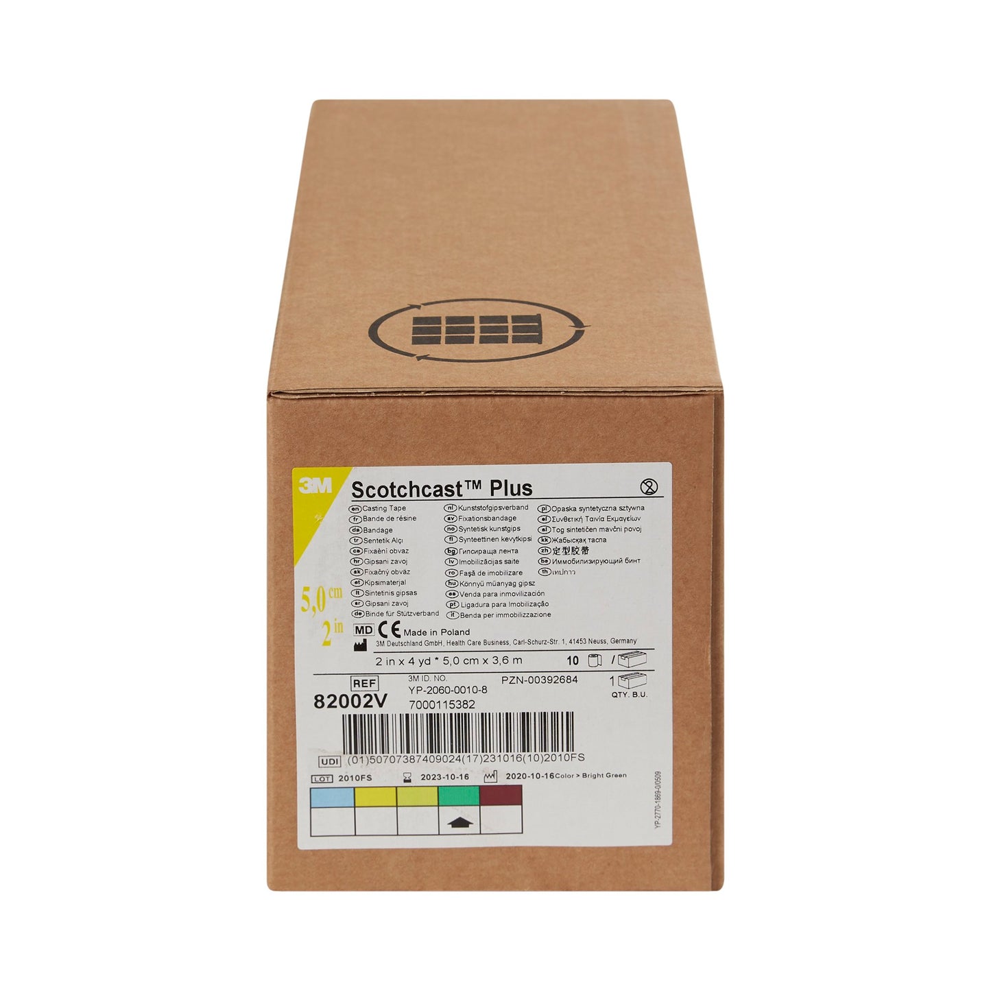 3M™ Scotchcast™ Plus Bright Green Cast Tape, 2 Inch x 4 Yard 82002V