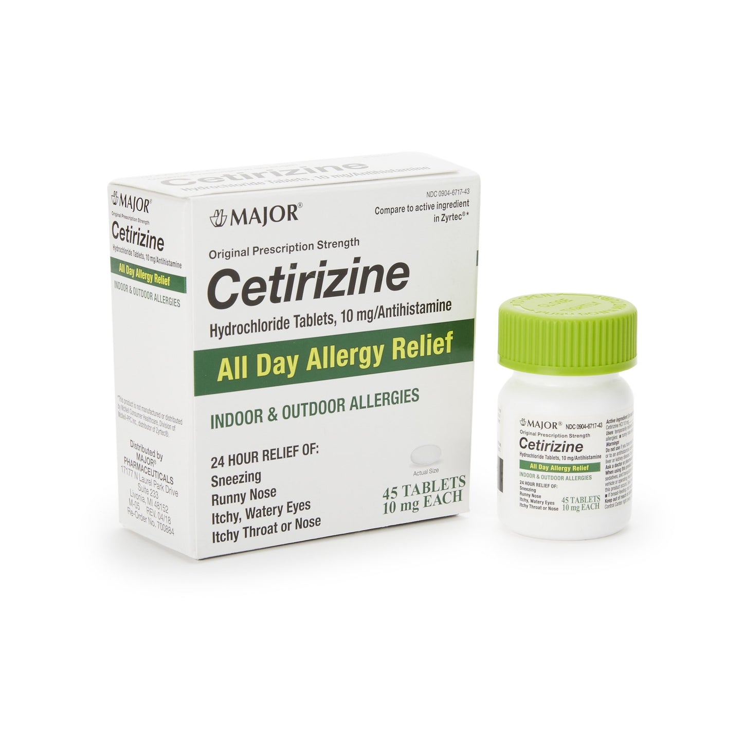 Major® Cetirizine Antihistamine 00904671743