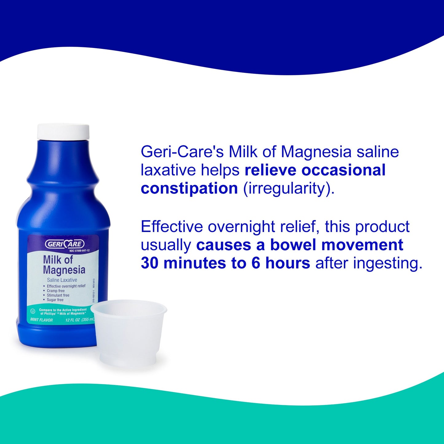 Geri-Care® Magnesium Hydroxide Laxative, 12-ounce Bottle QMOM-MNT-12-GCP