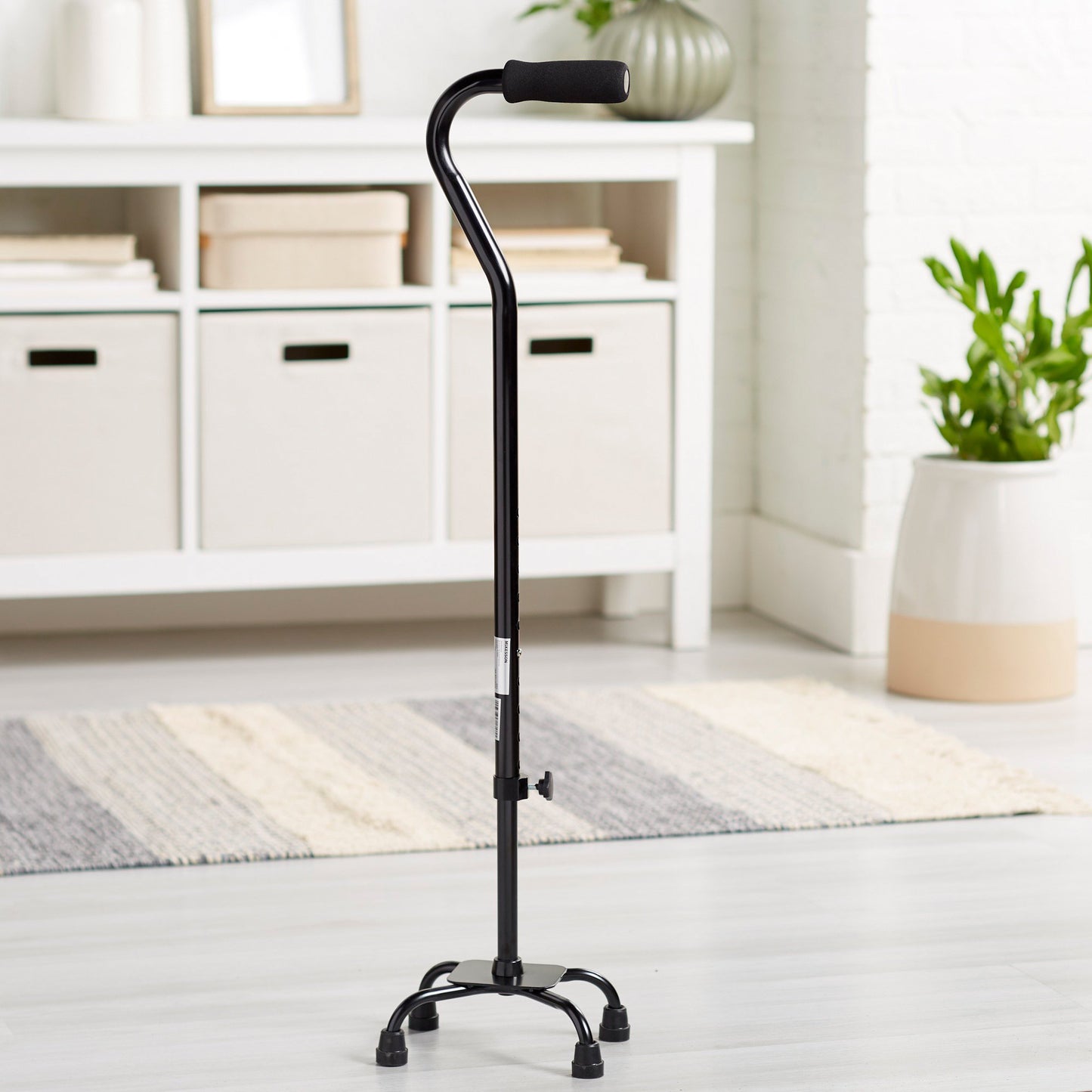 McKesson Adjustable Steel Offset Quad Cane, 30 – 39 Inch Height 146-RTL10310