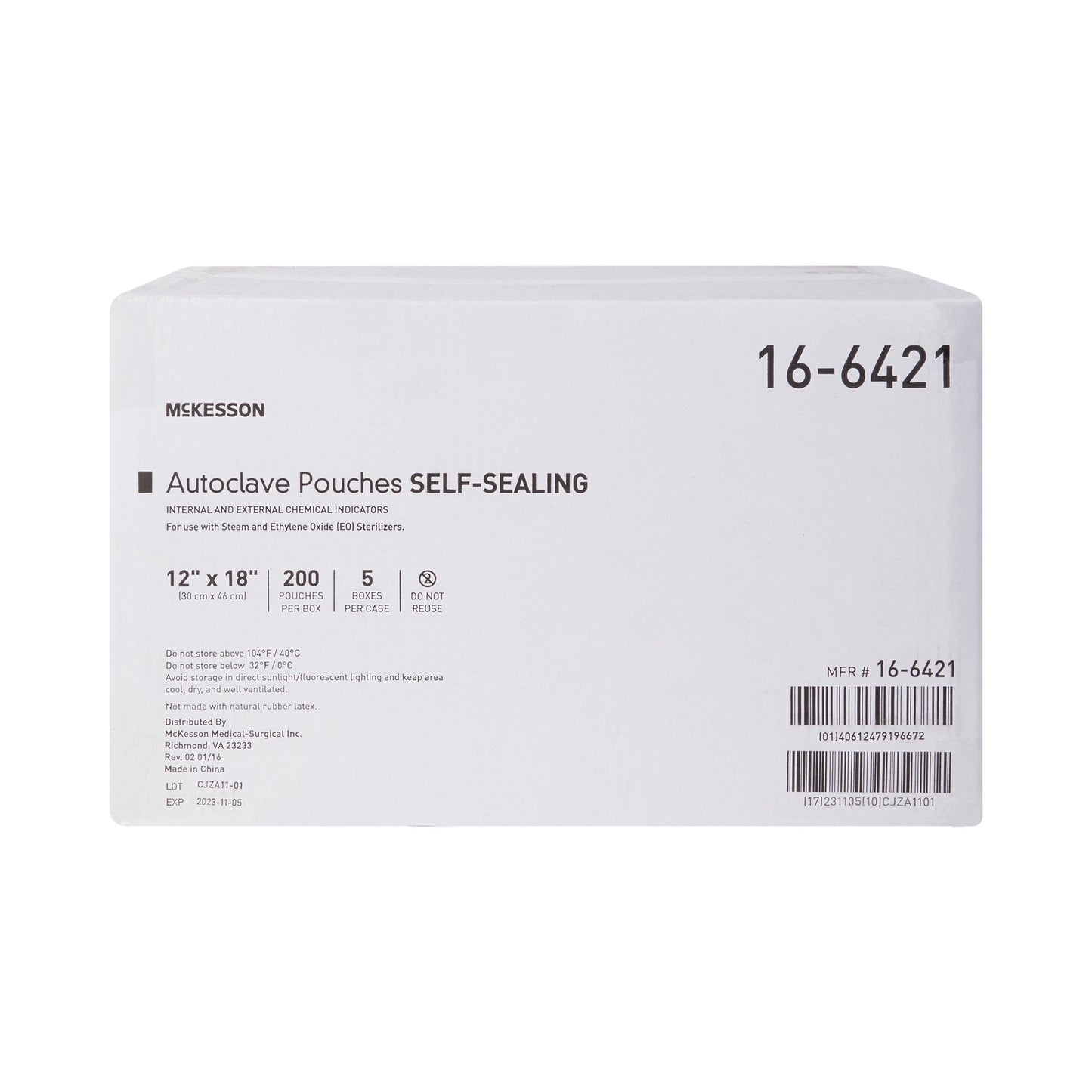 McKesson Sterilization Pouch, 12 x 18 Inch 16-6421