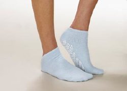 Slipper Socks Care-Steps® Unisex Adult X-Large Double Tread Single Patient Use Gray - 80107