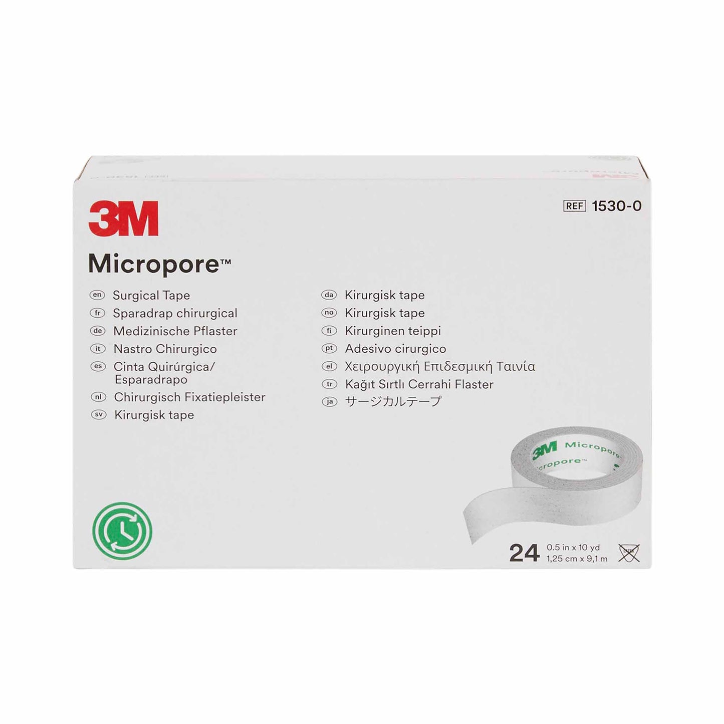 3M™ Micropore™ Paper Medical Tape, 1/2 Inch x 10 Yard, White 1530-0