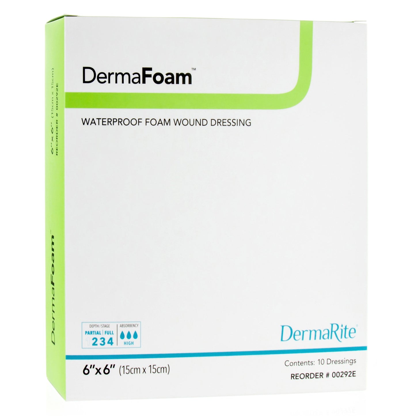 DermaFoam® Nonadhesive without Border Foam Dressing, 6 x 6 Inch 00292E