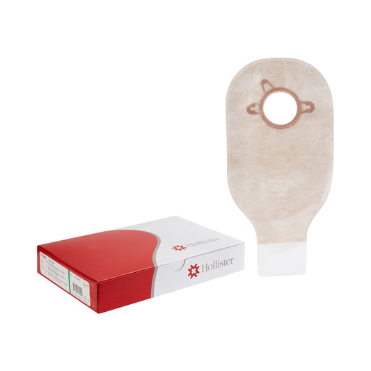 New Image™ 2-Piece Transparent Colostomy Pouch, Pre-cut to Fit 44mm, Green Match 18102