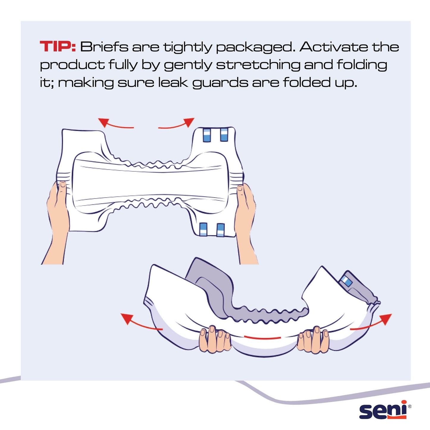 Seni® Super Plus Overnight Heavy Absorbency Incontinence Brief, Regular S-RE25-BP1