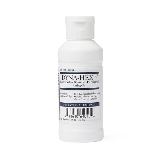 Xttrium Laboratories Dyna-Hex 4 Antiseptic Skin Cleanser, 4 oz. 1061DYN04, Case of 48
