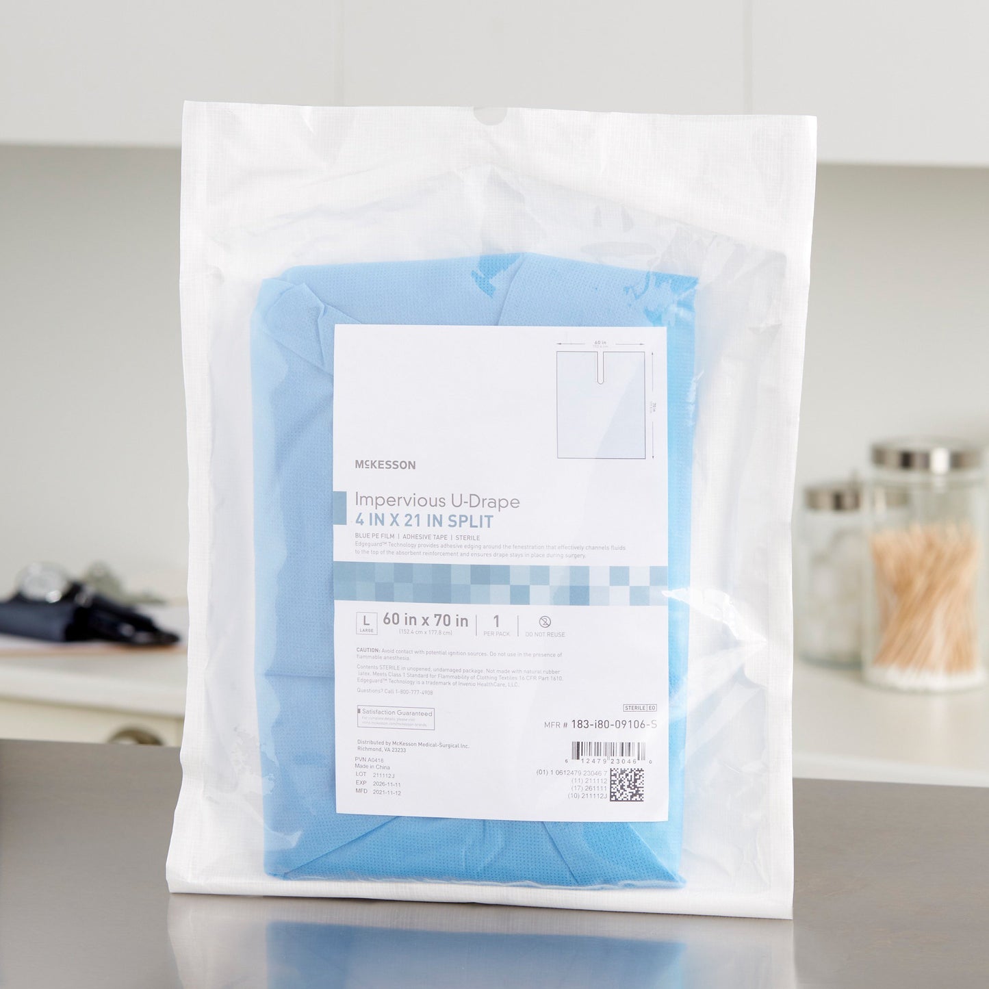 McKesson Sterile Impervious Orthopedic U-Drape, 60 x 70 Inch 183-I80-09106-S