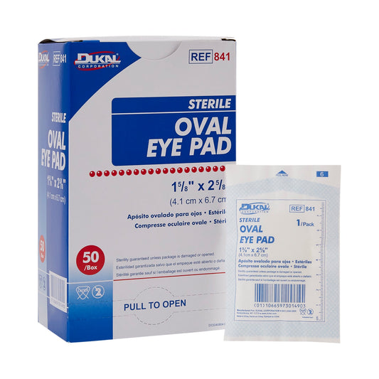 Dukal™ Small Eye Pad, 1-5/8 x 2-5/8 Inch Oval 841