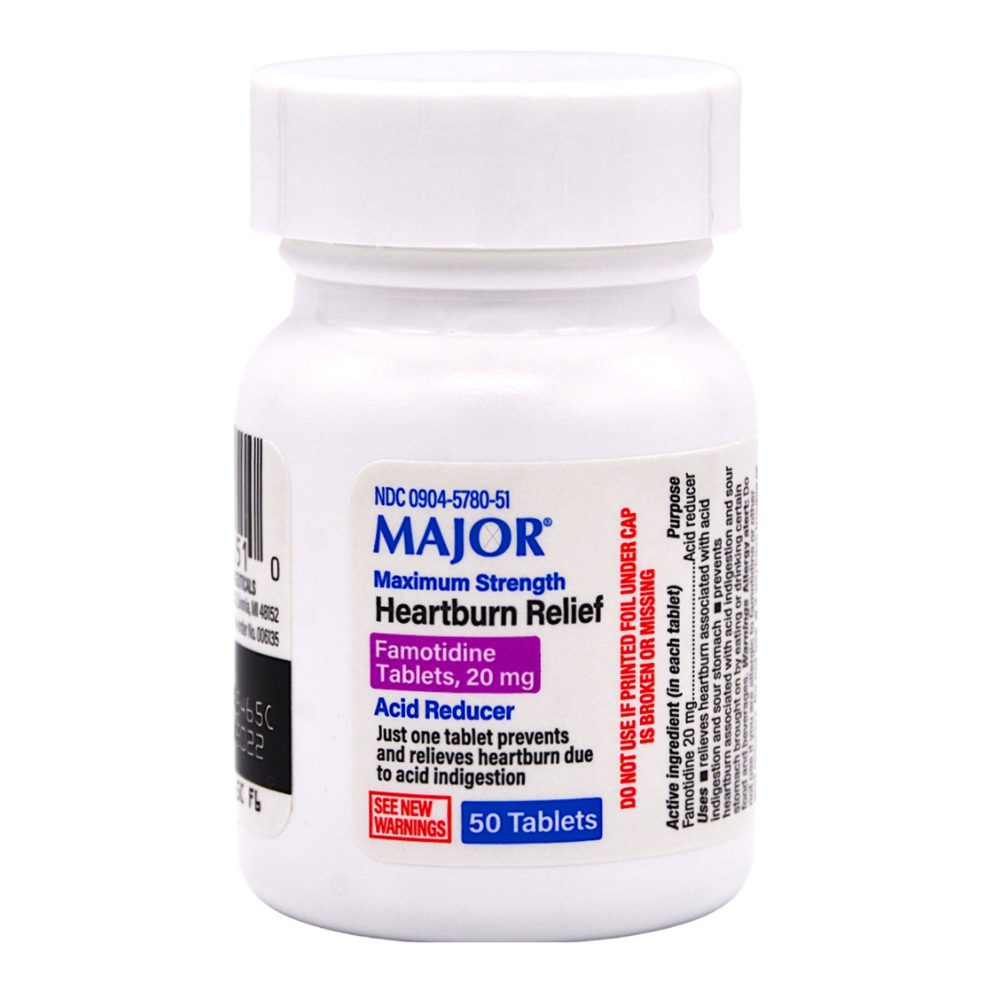 Major® Famotidine Antacid, Maximum Strength 00904578051