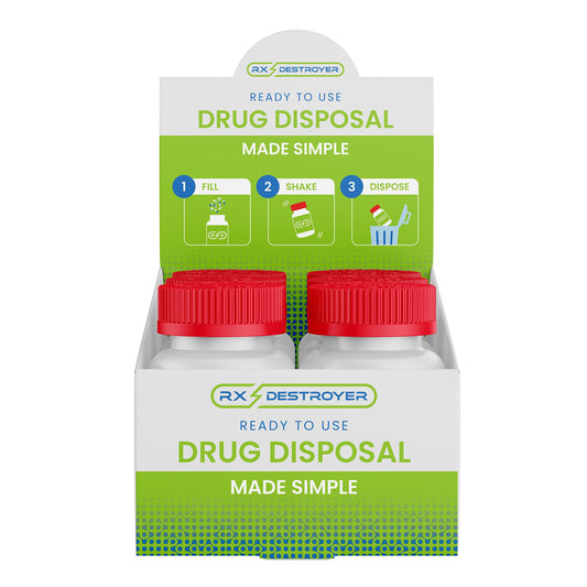 Rx Destroyer™ Drug Disposal Pouch for use with Pharmaceutical Disposal System RX4-6POP