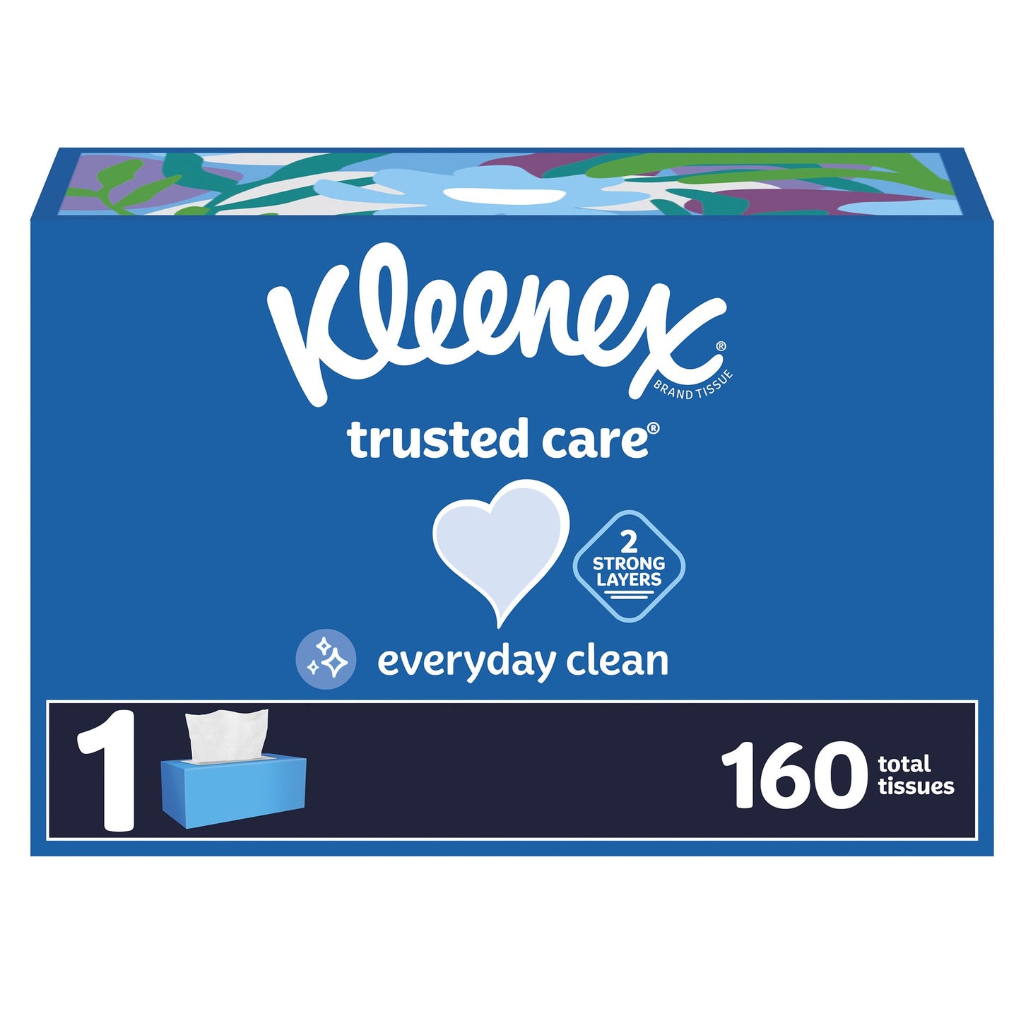 Facial Tissue Kleenex® Trusted Care® White 3.469 X 4-3/4 Inch 160 Count 54266