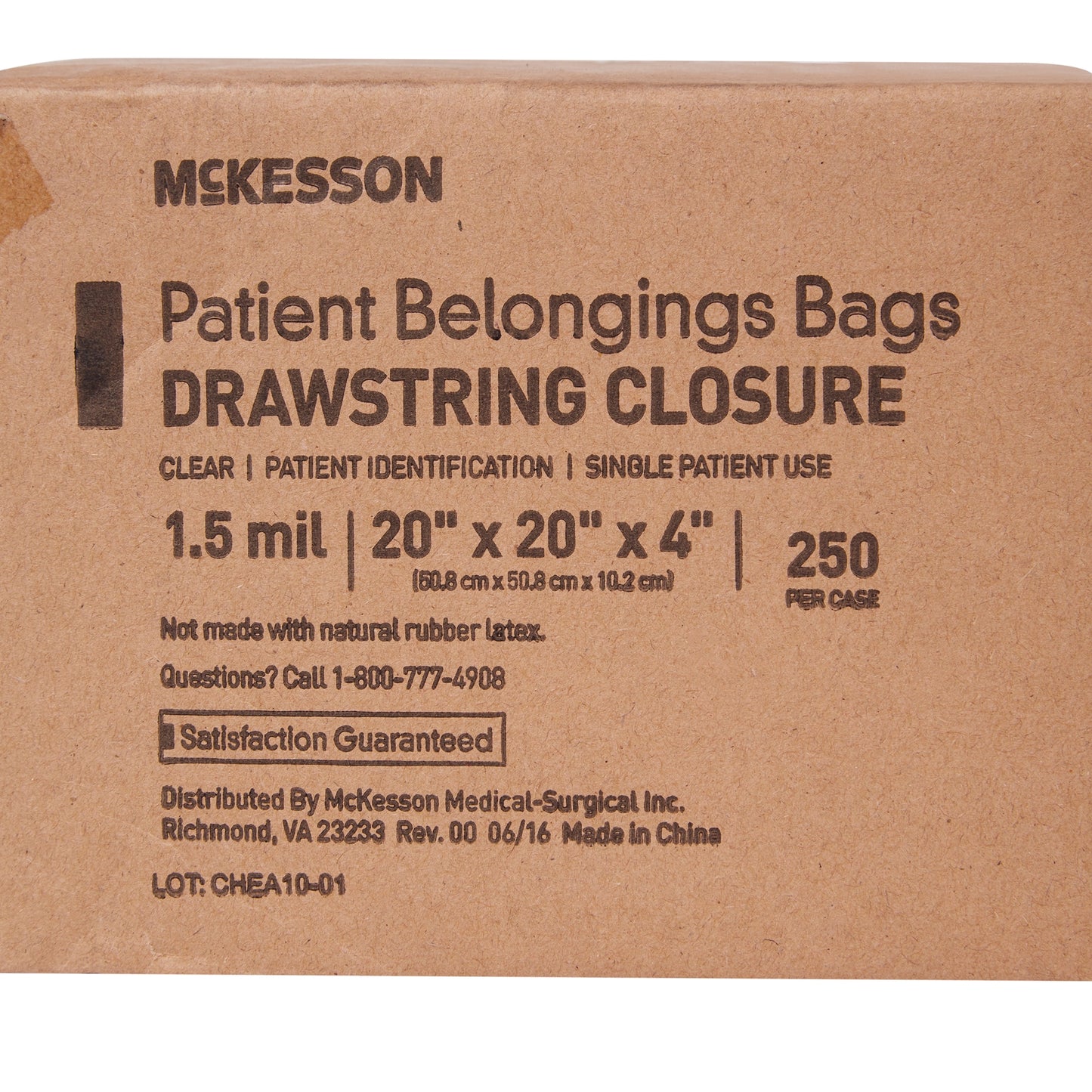 McKesson Patient Belongings Bag, White 30421100