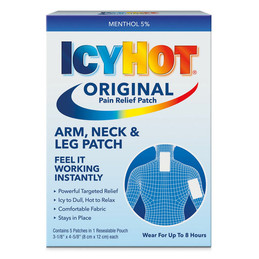 Topical Pain Relief Icy Hot® 5% Strength Menthol Patch 5 per Box - 41167000841