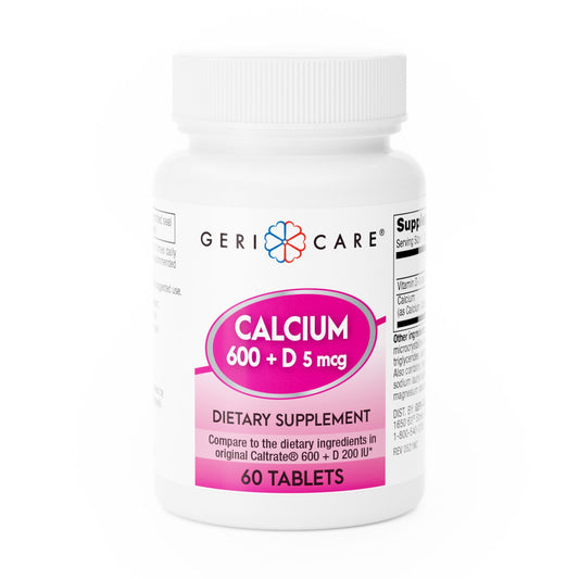 Geri-Care Geri-Care Vitamin D-3 / Calcium Carbonate Joint Health Supplement 747-06-GCP, Case of 144