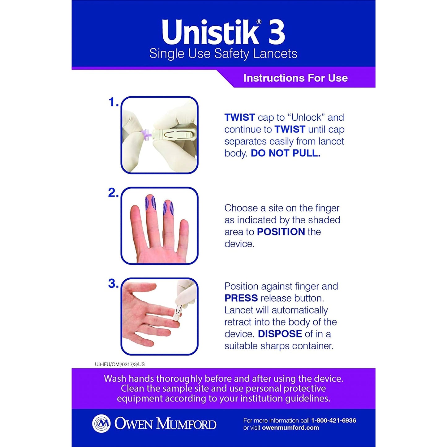 Unistik® 3 Normal Safety Lancet AT 1002