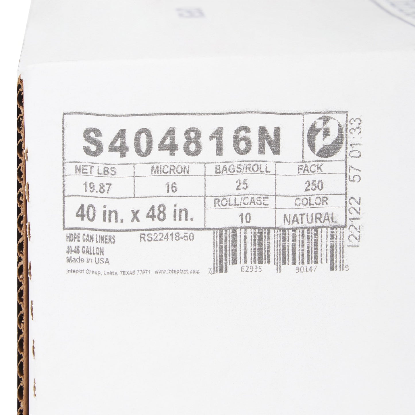 McKesson Extra Heavy Duty Trash Bag, Clear, 45 gal. S404816N