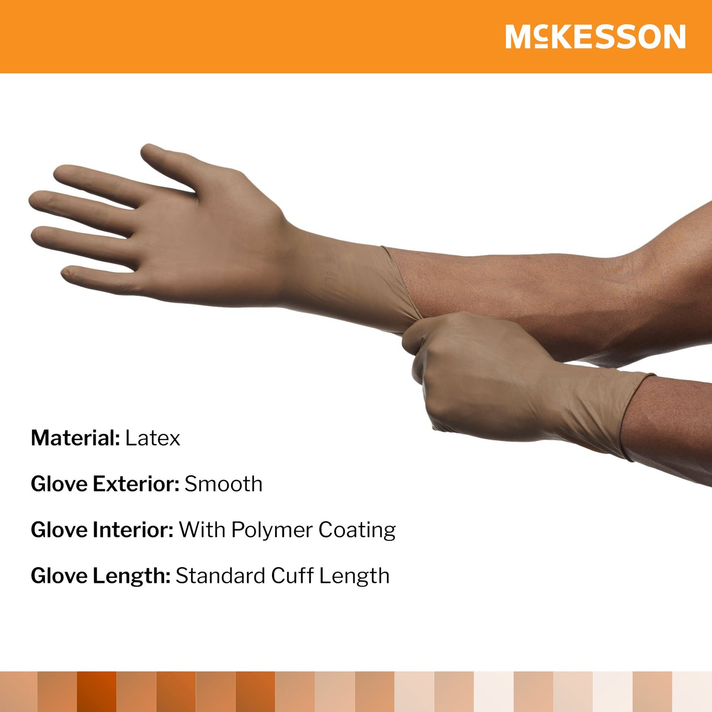 McKesson Perry® Latex Surgical Glove, Size 8, Brown 20-1380N