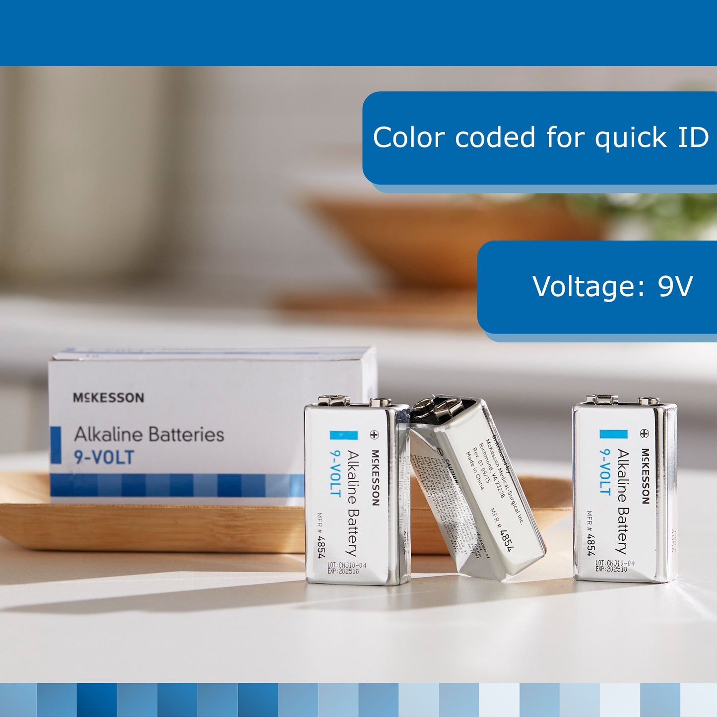 McKesson Alkaline Battery, 9V Cell 4854