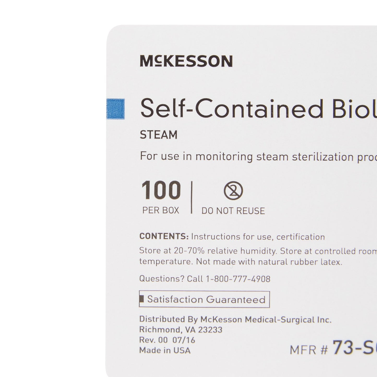 McKesson Sterilization Biological Indicator Vial 73-SCS100