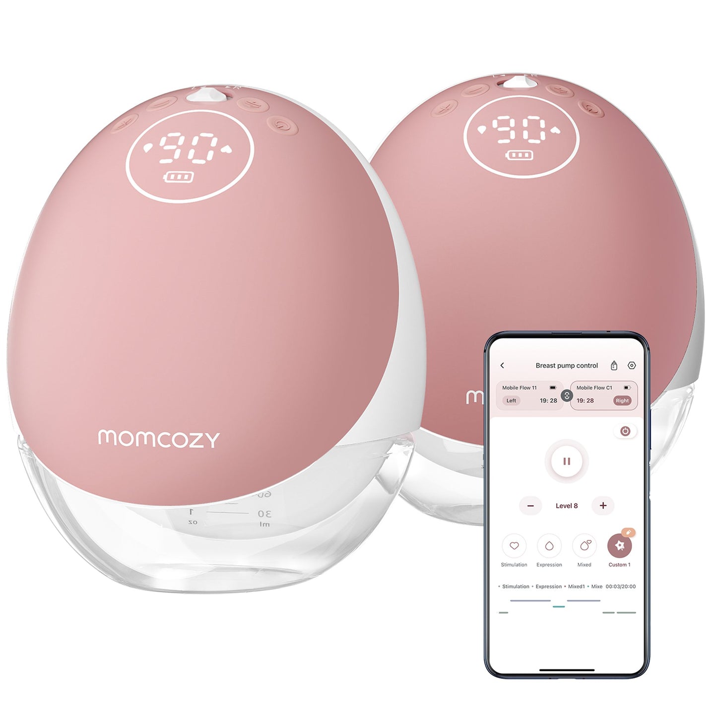 Hands Free Double Electric Breast Pump Momcozy Mobile Flow™ M9 BP269-NR71BA-A