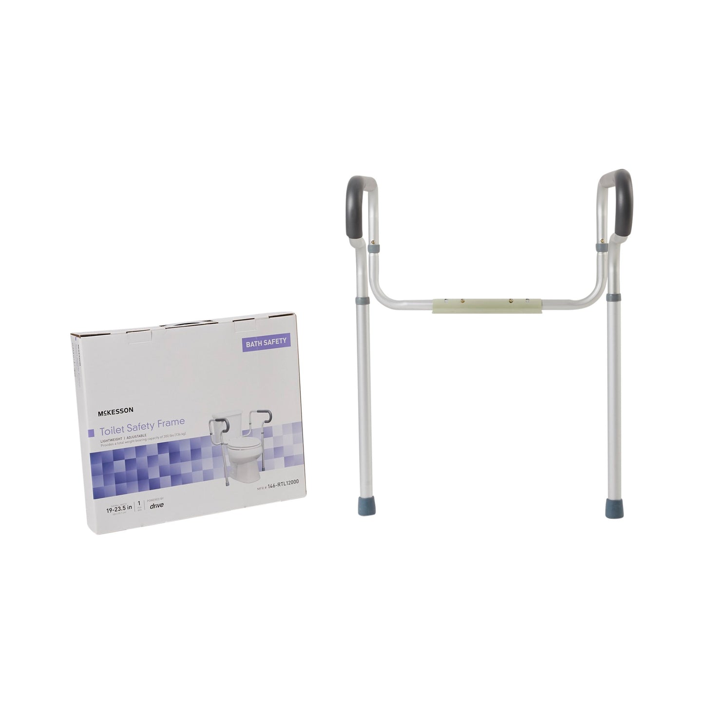 McKesson Toilet Safety Rail, Gray Aluminum 146-RTL12000