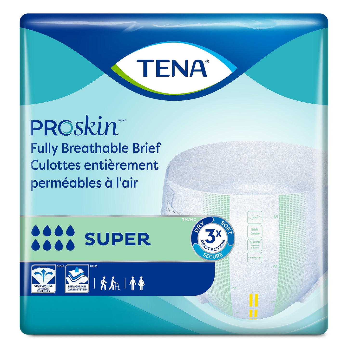 Tena Super Adult Heavy-Absorbent Incontinence Brief, Extra Large 68011