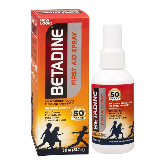 Antiseptic Povidone-Iodine Betadine® Topical Liquid 3 oz. Spray Bottle - 67618016003