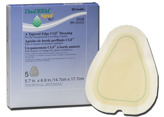 DuoDerm® Signal® Hydrocolloid Dressing, 6 x 7 Inch Triangle 403332