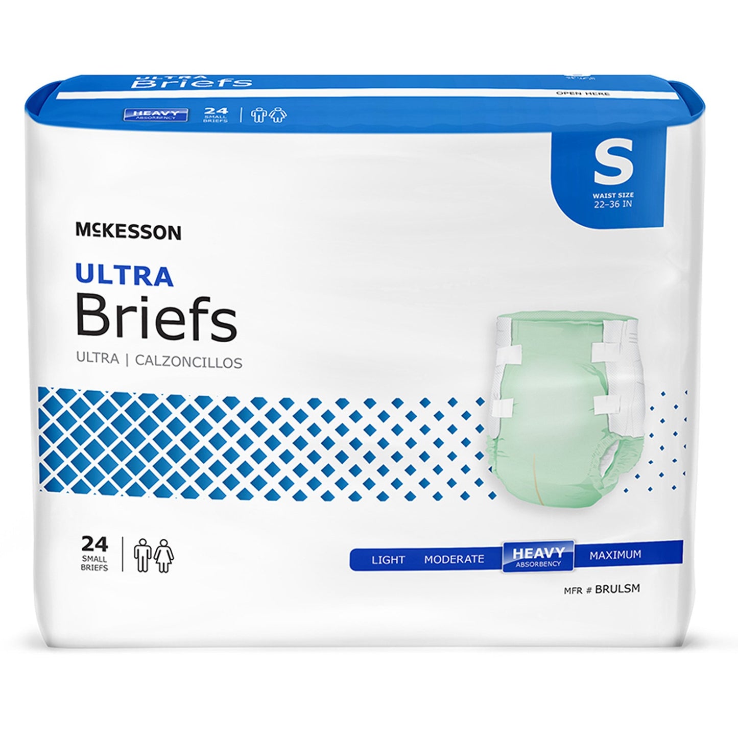 Unisex Adult Incontinence Brief McKesson Ultra Small Disposable Heavy Absorbency - BRULSM