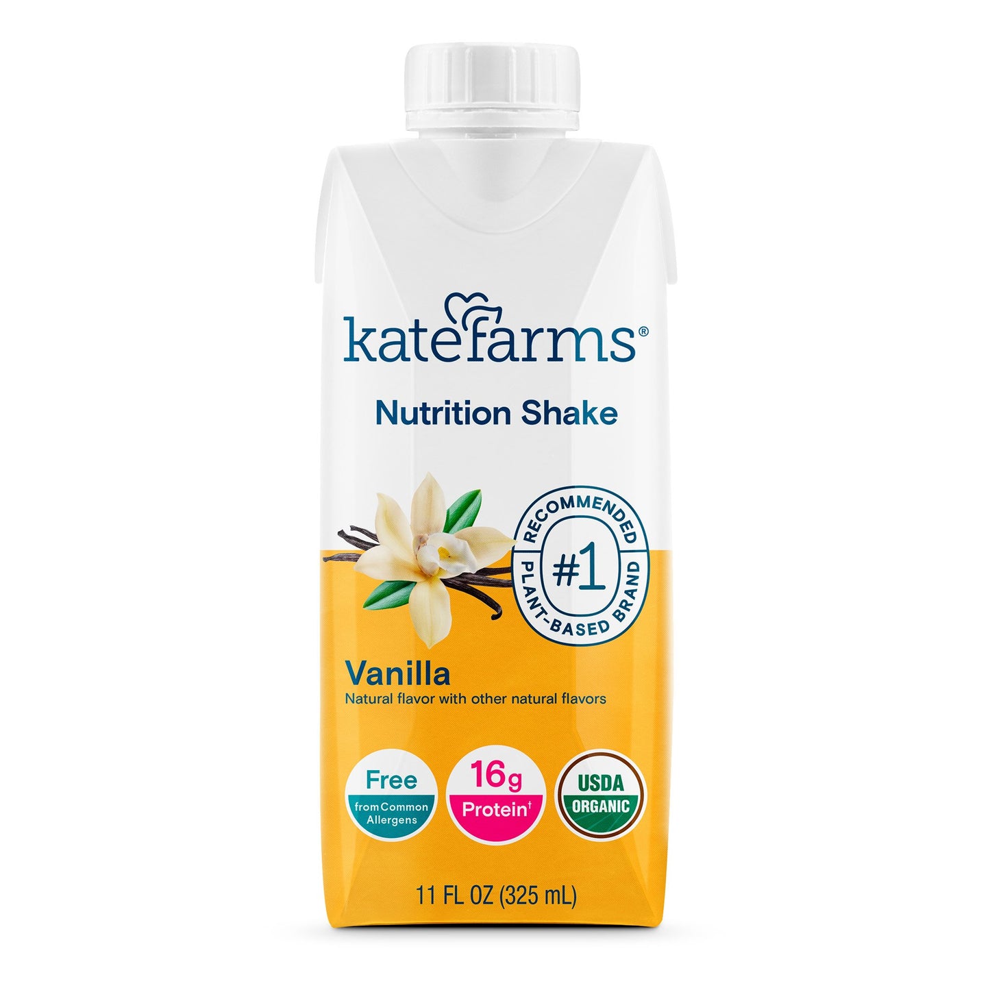 Kate Farms® Nutrition Shake, Vanilla, 11-ounce carton 811112030591