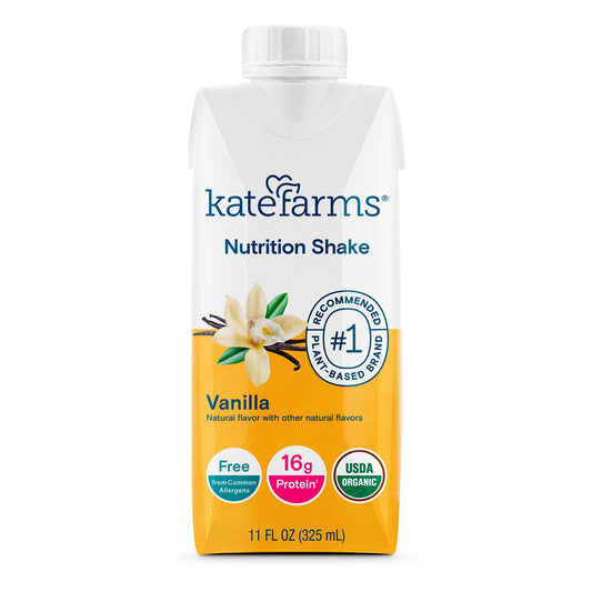 Kate Farms® Nutrition Shake, Vanilla, 11-ounce carton 811112030591
