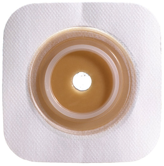 Ostomy Barrier Sur-Fit Natura® Precut, Standard Wear Stomahesive® Adhesive 45 mm Flange Sur-Fit® Natura® System Hydrocolloid 1-3/8 Inch Opening 4 X 4