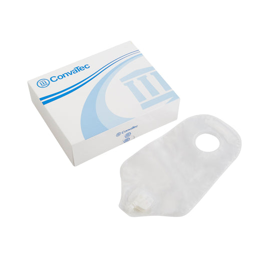 ConvaTec Sur-Fit Natura Two-Piece Drainable Transparent Urostomy Pouch, 10 Inch Length, 1 Inch Flange 401544, Box of 10