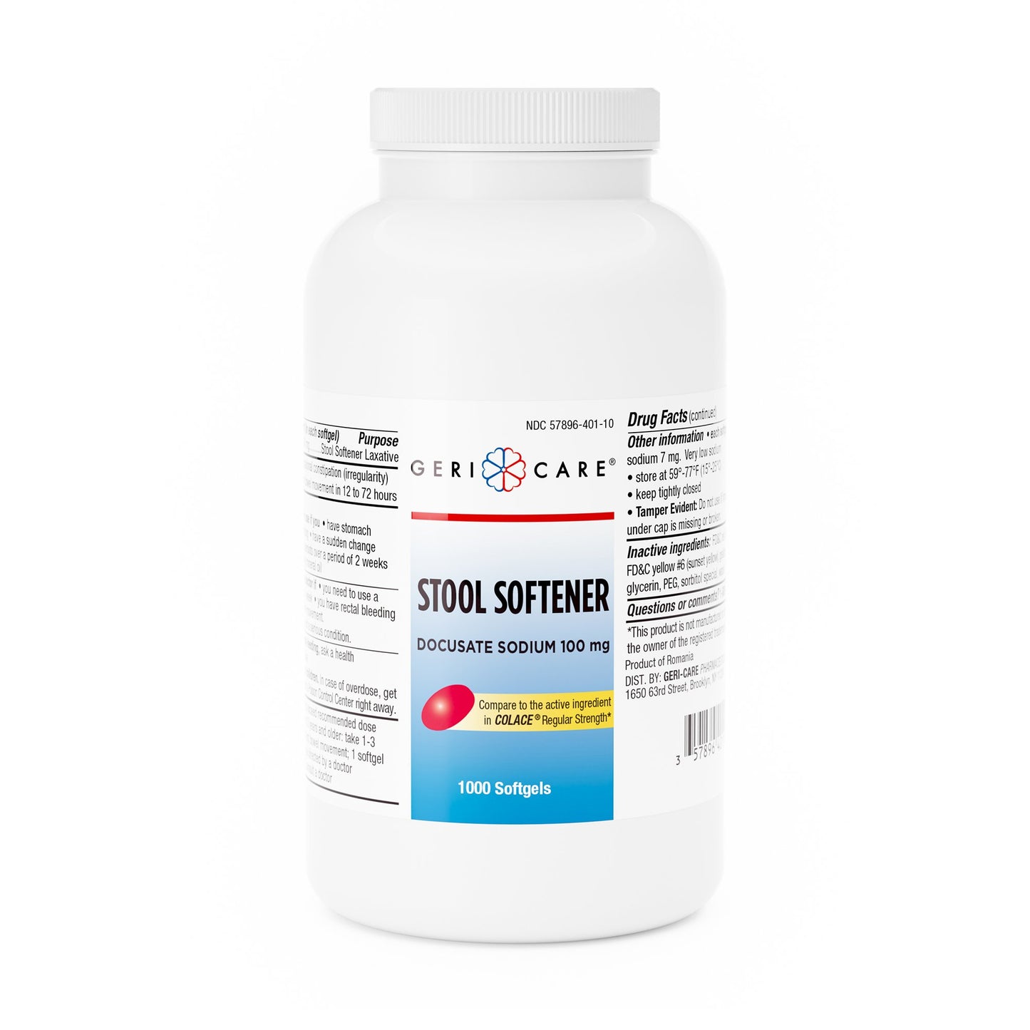 Geri-Care® Docusate Sodium Stool Softener 401-10-GCP