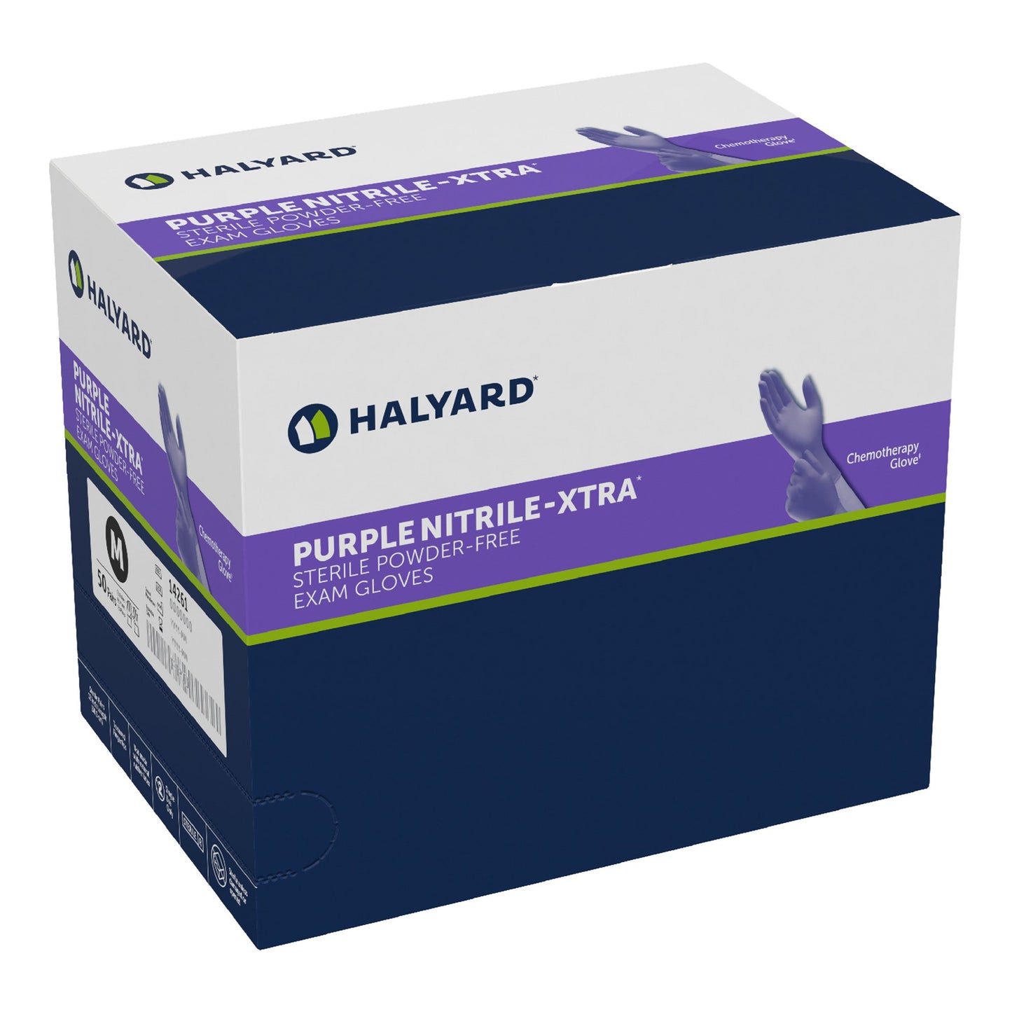 Purple Nitrile-Xtra™ Extended Cuff Length Exam Glove, Medium 14261