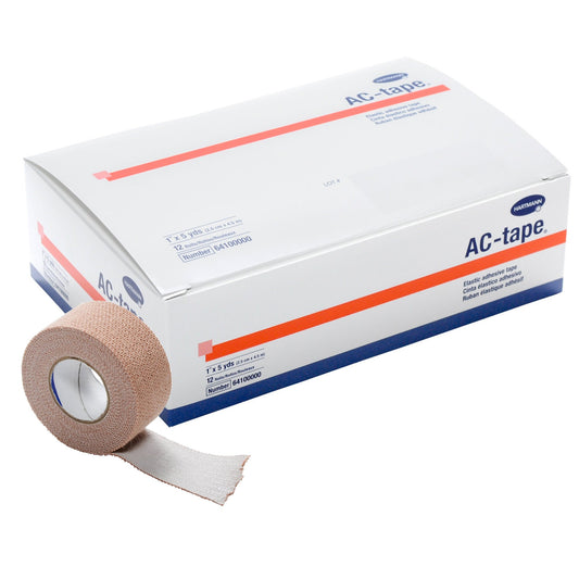 AC-tape® Cotton Elastic Tape, 1 Inch x 5 Yard, Tan 64100000