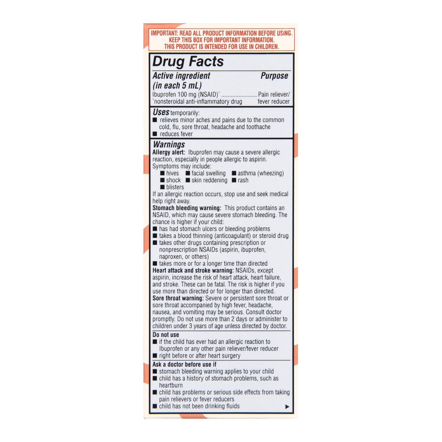 Foster & Thrive™ Ibuprofen Children's Pain Relief, Bubblegum Flavor 70677111701