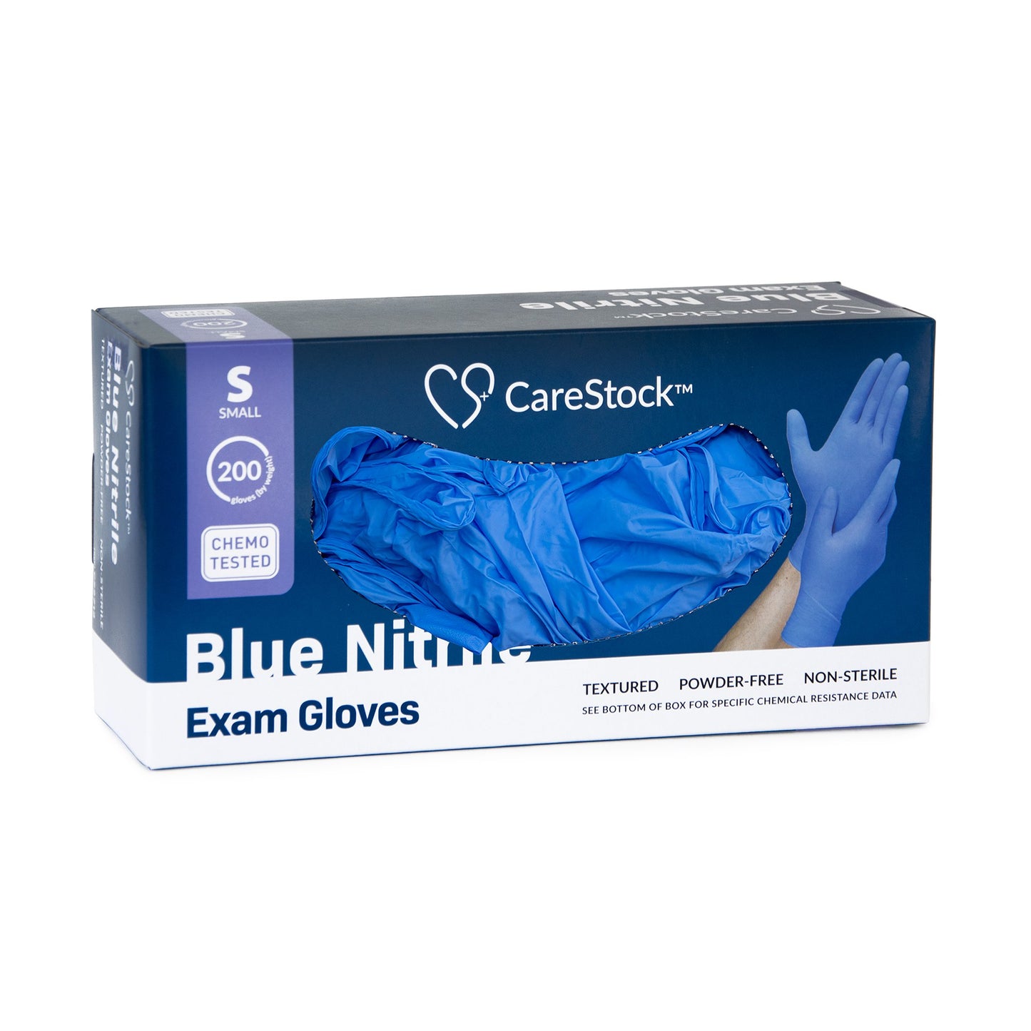CareStock™ Nitrile Exam Glove, Small, Blue CS2712