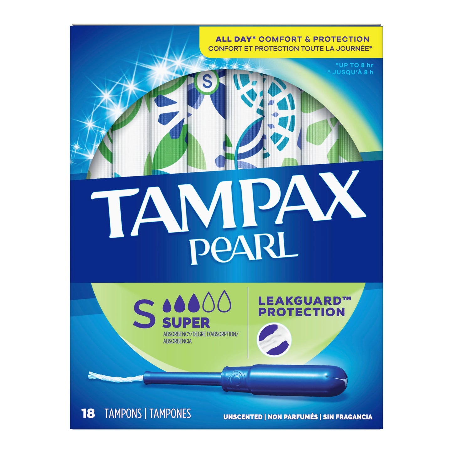 Tampax Pearl Tampons Super Absorbency Unscented 07301037908