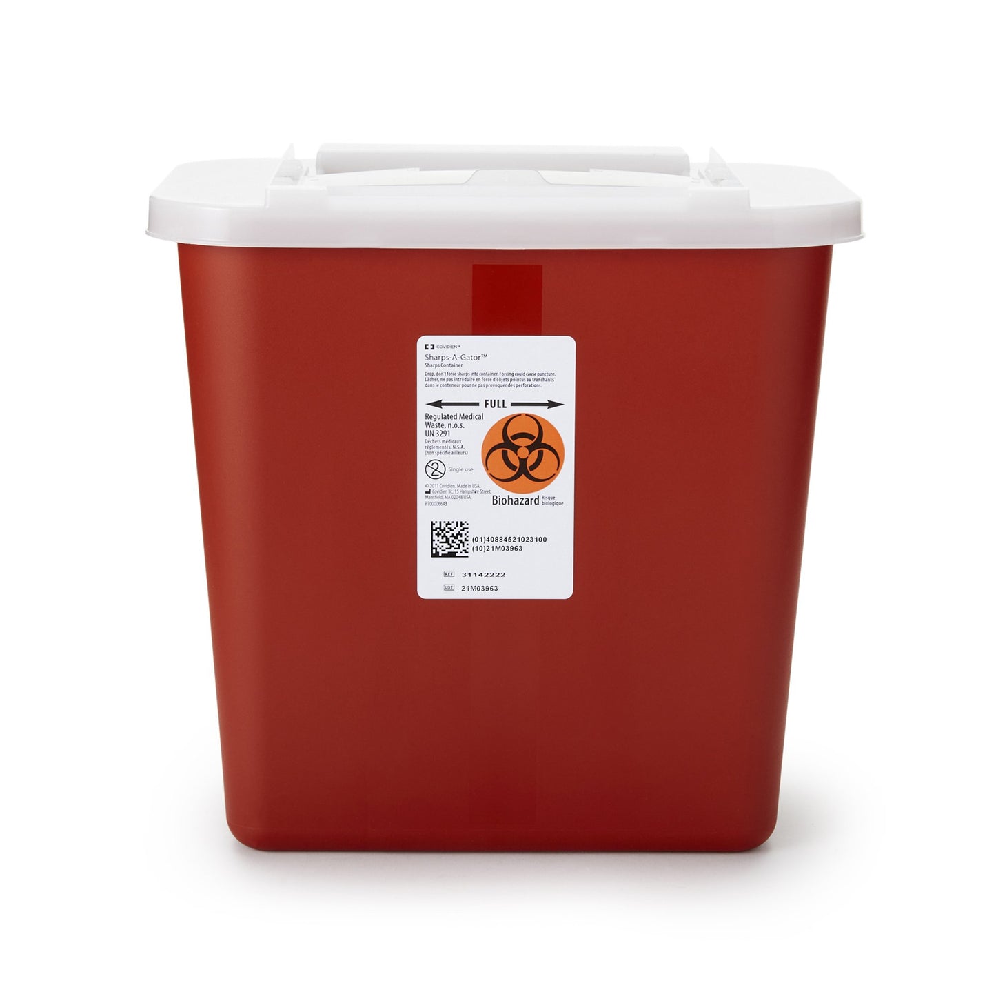 Sharps-A-Gator™ Sharps Container, 2 Gallon, 10-1/4 x 7 x 10-1/2 Inch 31142222
