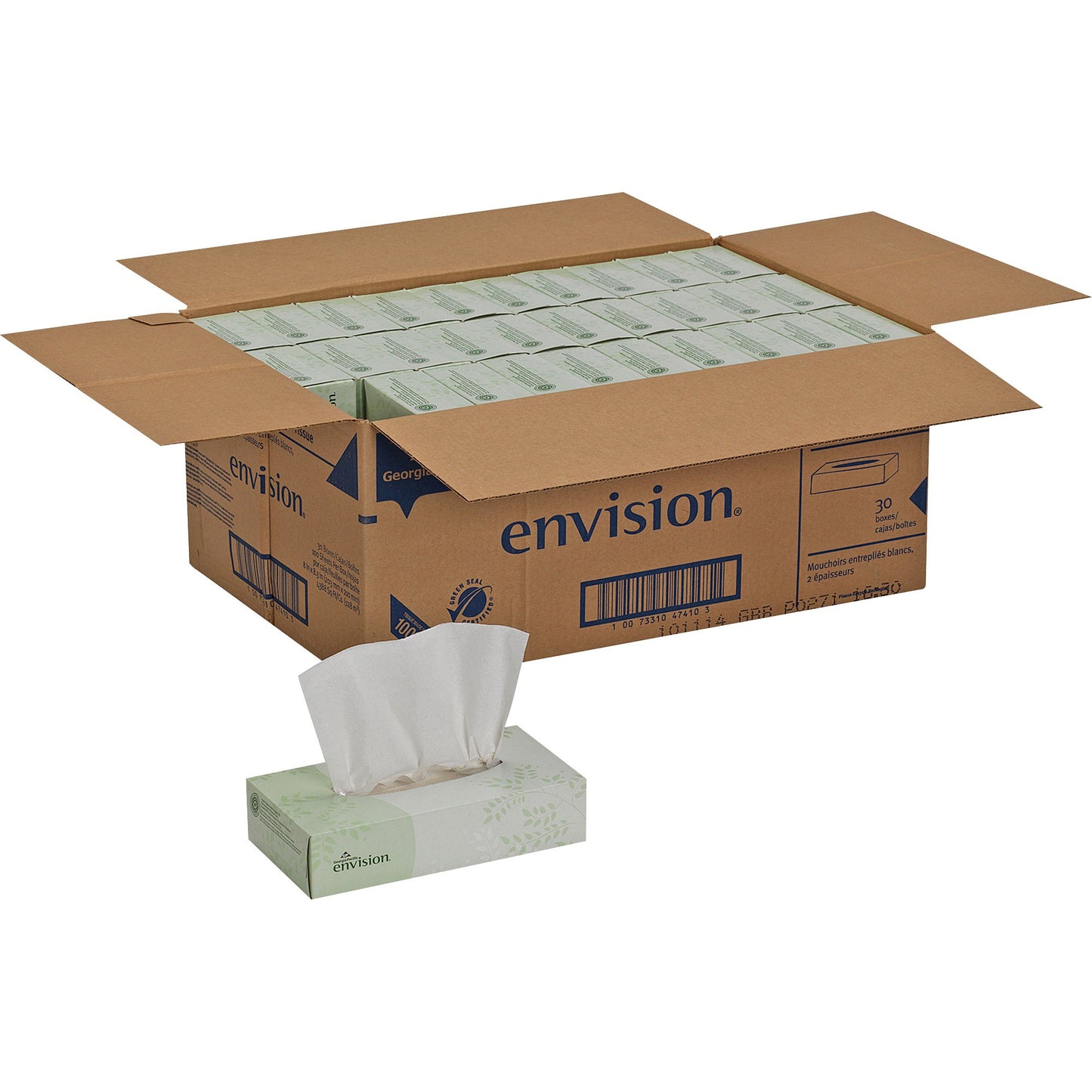 Envision Facial Tissue White 8 X 8-3/10 Inch 47410